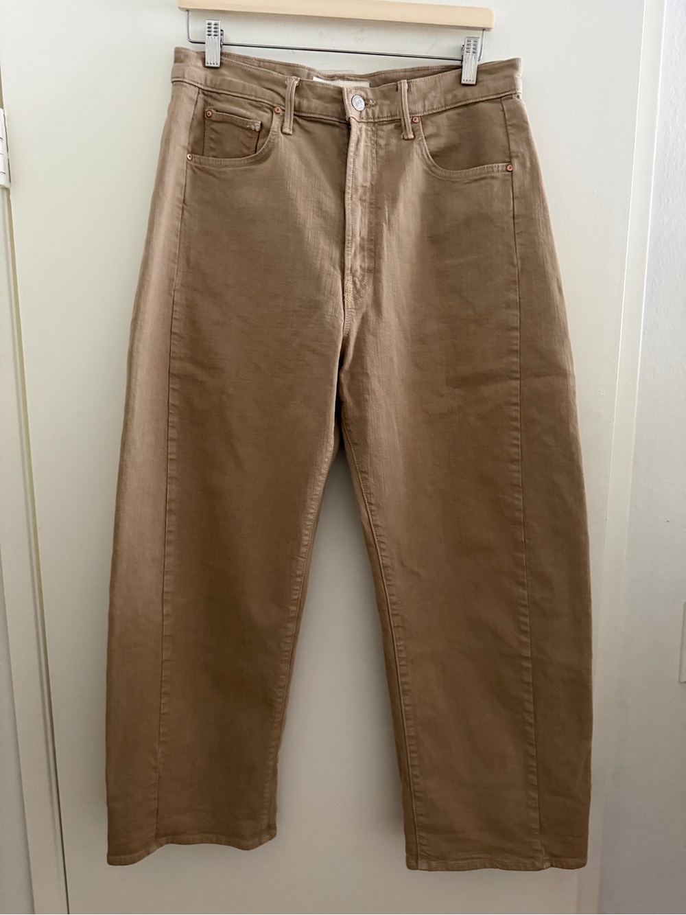 MOTHER Cropped Ankle Jeans in Light Brown
